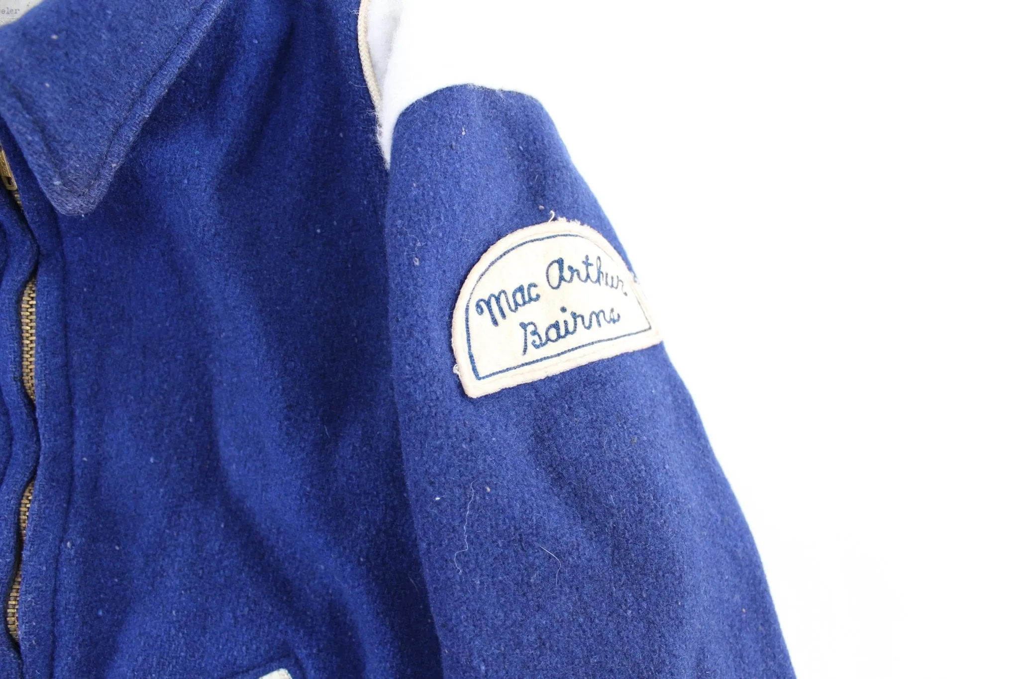 60's American Sports Center Blue & White Varsity Letterman Jacket