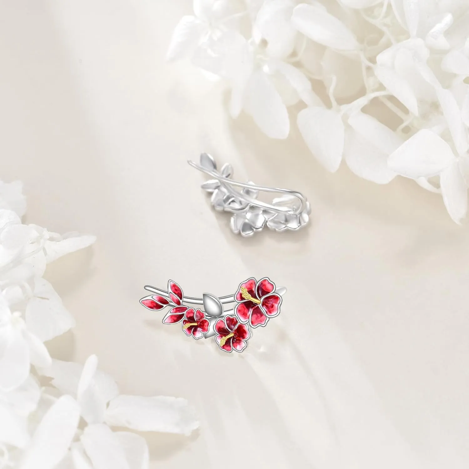 Ear Climbers Earrings for Women Sterling Silver Vintage Ear Crawler Earrings Jewelry Gifts for Women