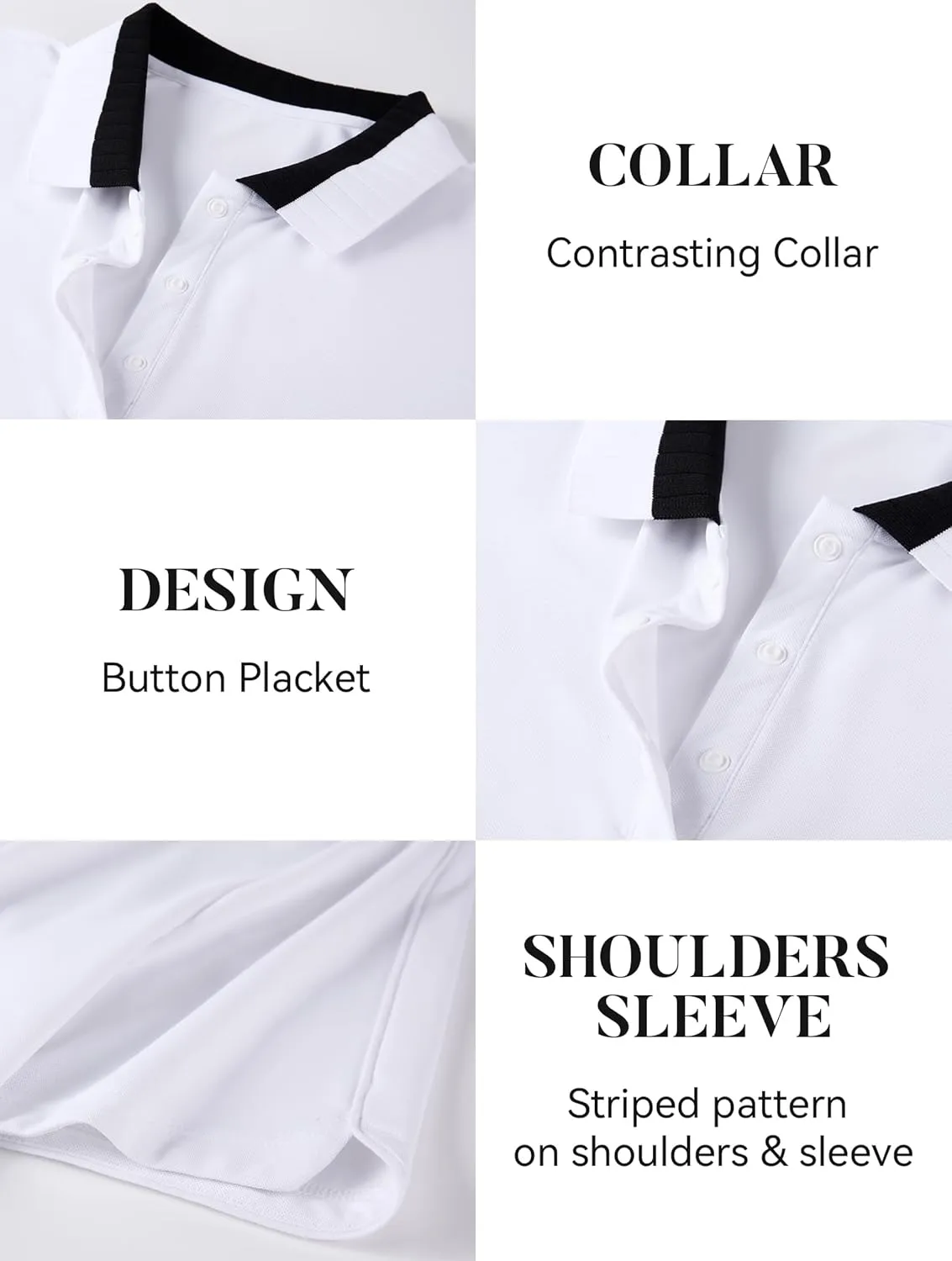 Esabel.C Women's Golf Polo Shirts Moisture Wicking Short Sleeve Polo Shirts Collared Quick Dry for Tennis & Golf
