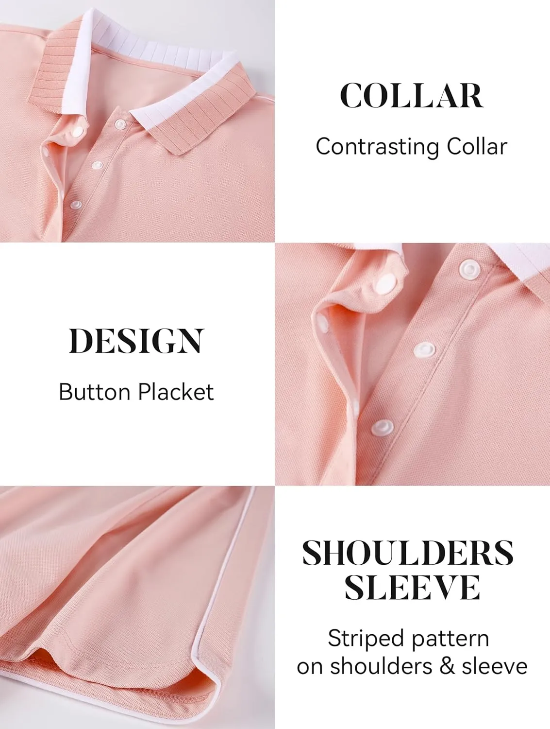 Esabel.C Women's Golf Polo Shirts Moisture Wicking Short Sleeve Polo Shirts Collared Quick Dry for Tennis & Golf