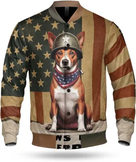 Freedom Paws Patriotic Dog Vintage Memorial Day All Over Print 3D Baseball Shirt Jacket Softball Sport