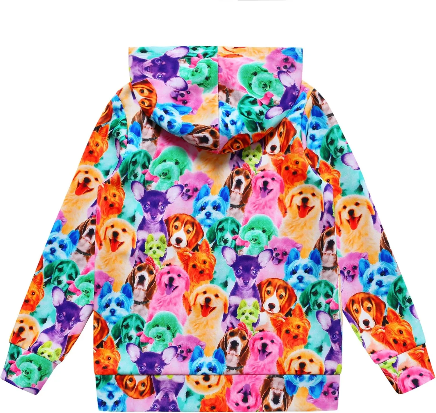 Girls Zip Up Hoodie Jacket Unicorn/Cat Sweatshirt with Pockets