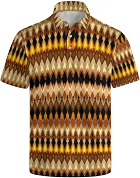 Golf Shirts for Men Funny Polo Short Sleeve Performance Moisture Wicking Quick Dry Mens Hawaiian Polo Shirt