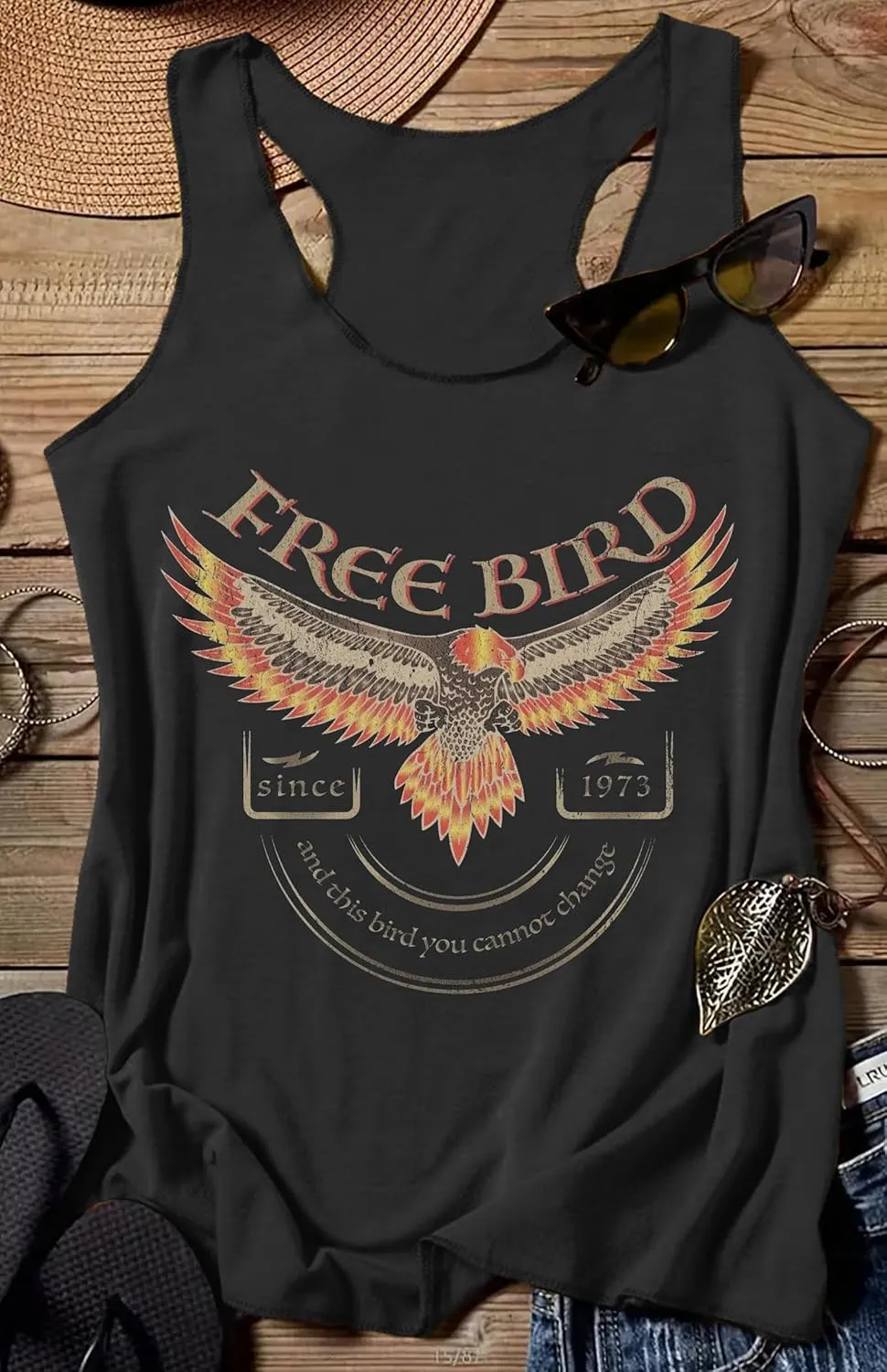 LANMERTREE Summer Vintage Racerback Tank Top Women A Little Country A Little Hood Funny Country Sleeveless Shirt Tops
