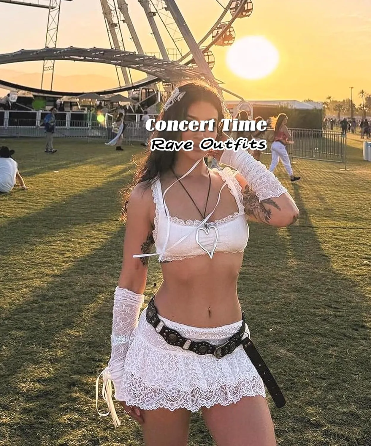 Navneet Women Sexy Y2K Sheer Lace Ruffle Mini Skirt Low Rise Mesh Ruffle Shorts Micro Skirt Coquette Going Out