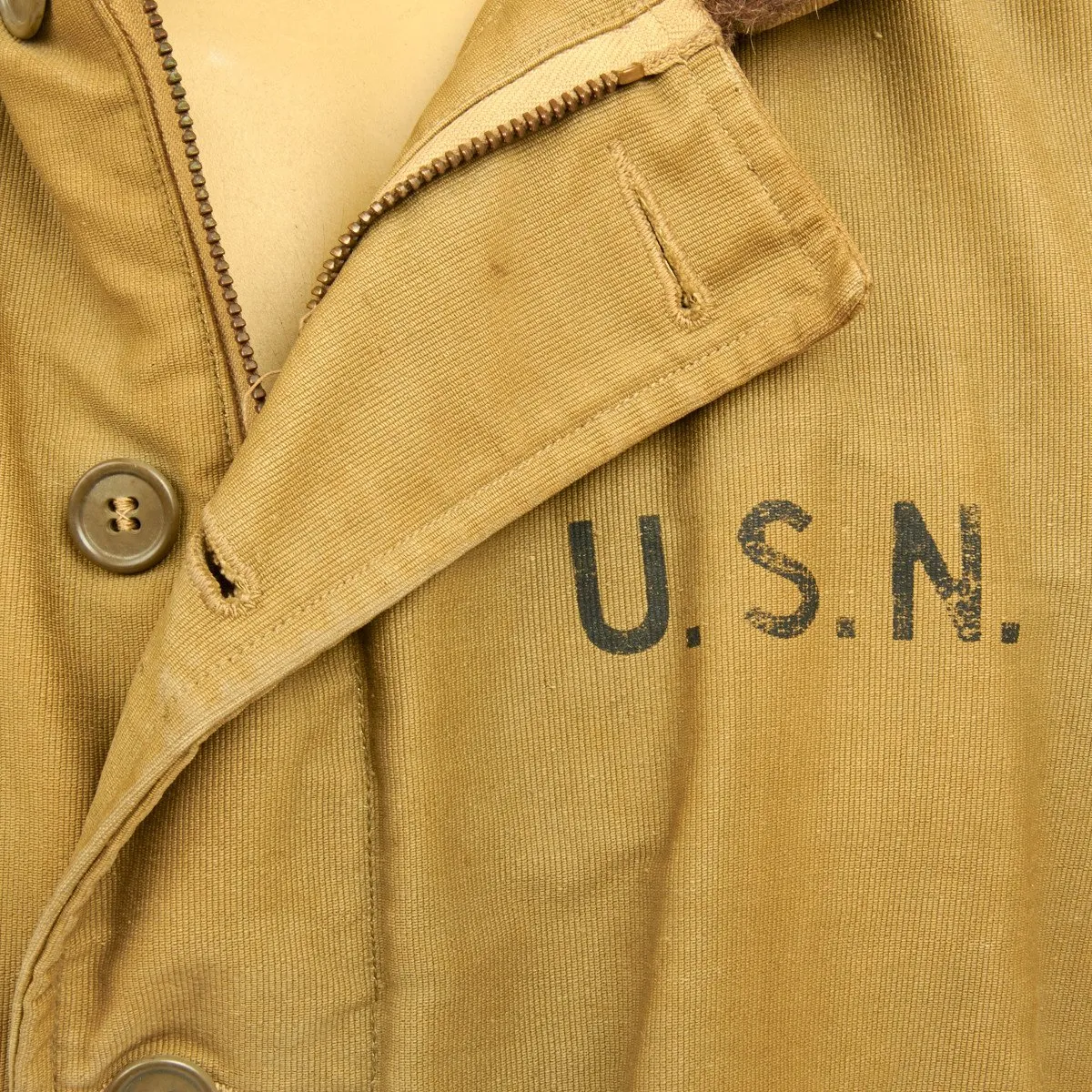 Original U.S. WWII N-1 Navy Deck Jacket - Size 40