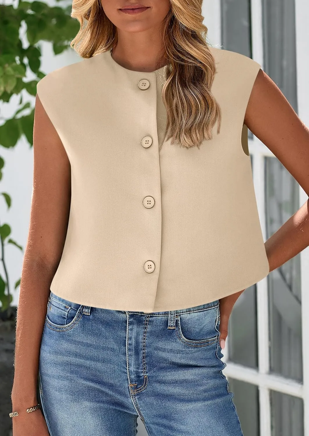 PRETTYGARDEN Women's Summer Suit Vest 2025 Dressy Casual Crop Tops Business Work Office Clothes Trendy Blazer Waistcoat