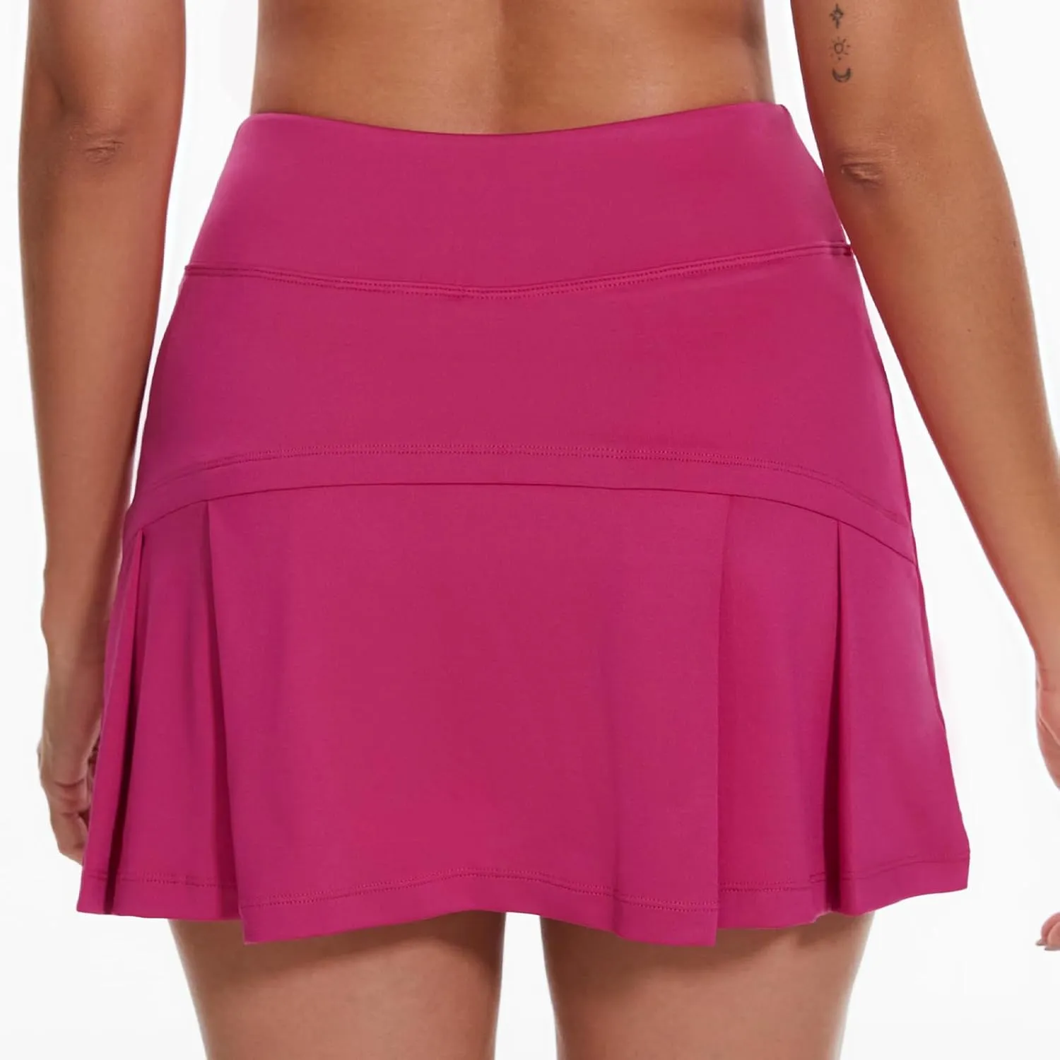 Ultrafun Women's Active Tennis Golf Skort Pleated Athletic Sports Running Skirt with Pockets and Shorts