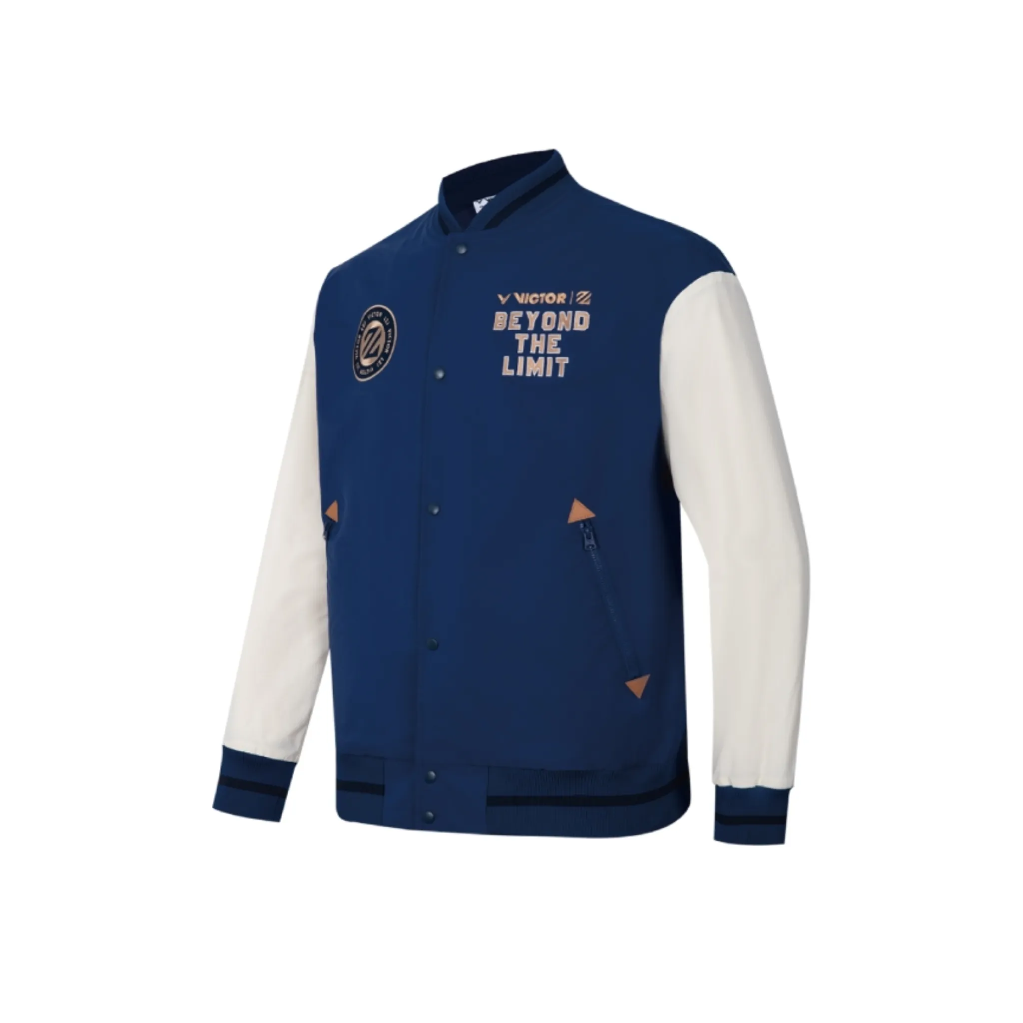Victor X LZJ Unisex Varsity Jacket - J-4508LZJ-B in Iron Blue - Stylish and Comfortable Outerwear for All Seasons