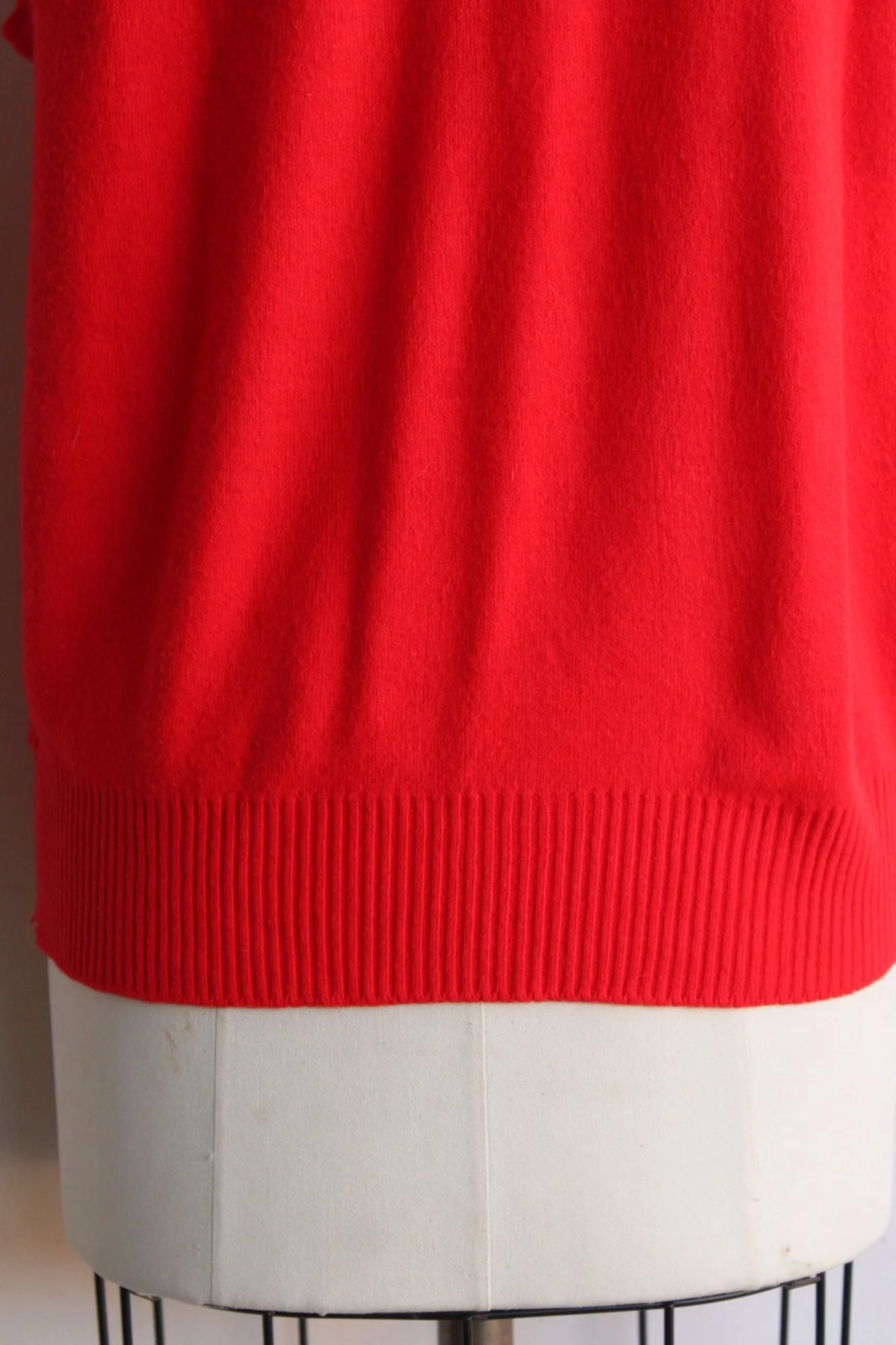Vintage 1950s Marston's Red Orlon V Neck Sweater Vest