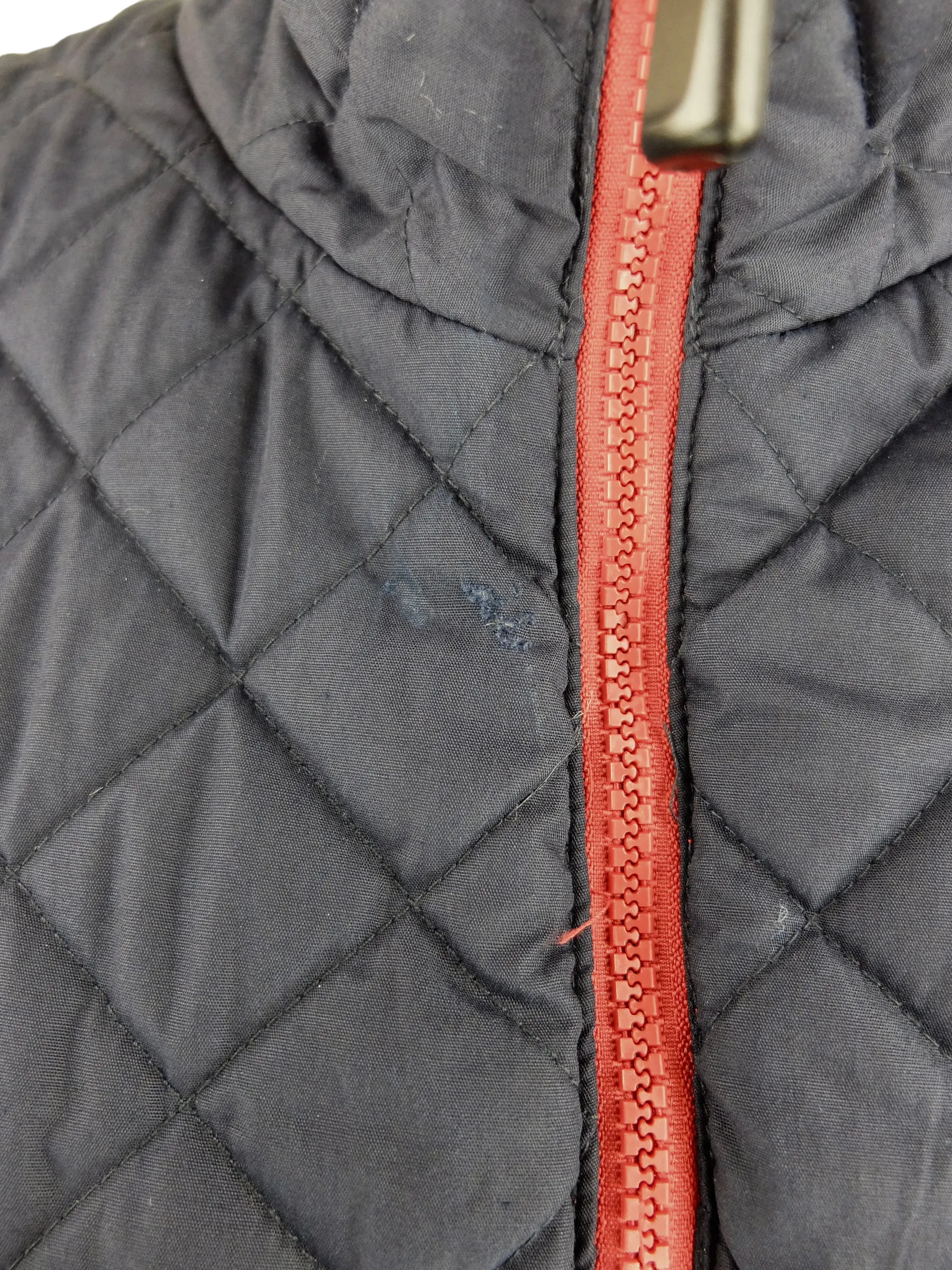 Vintage 2000s Y2K Streetwear Sports High Neck Red & Navy Blue Reversible Padded Zip Up Gilet Vest | Men’s Size XL