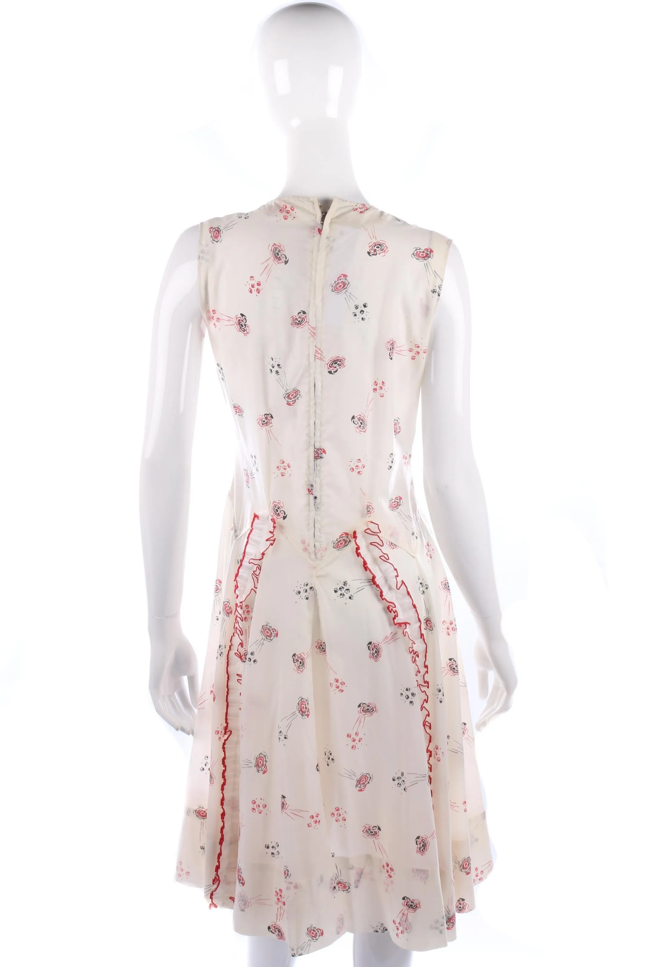 Vintage cream floral dress, size S/M