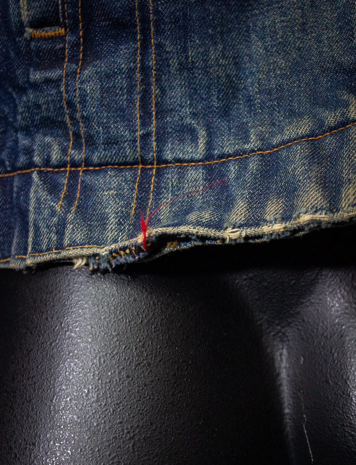 Vintage Denim and Corduroy Lined Jacket 70s Large