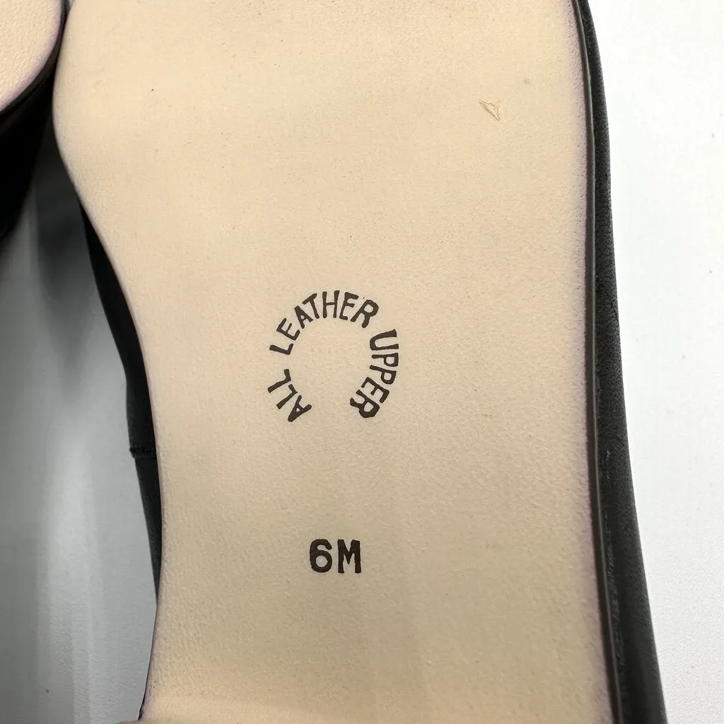 Vintage Women’s Nine West Gail Black Leather Flats Size 6 Unworn /cb