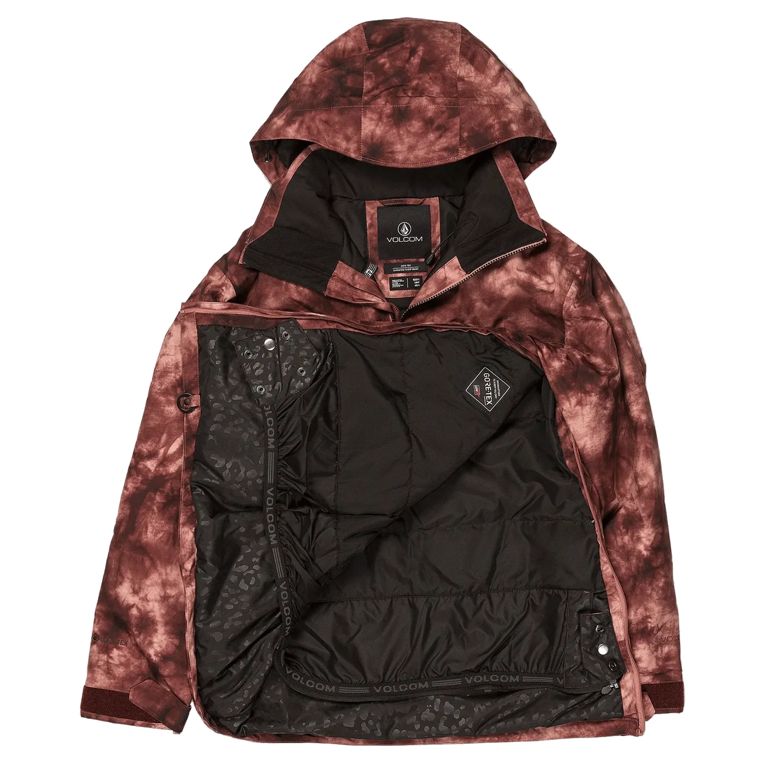 Volcom Women's Fern Insulated Gore-tex Pullover Jacket 2024 Pink Salt Wash