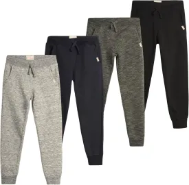 Weatherproof Vintage Boys Athletic Sweatpants - 4 Pack Athletic Basic Fleece Jogger Track Pants for Boys (4-20)