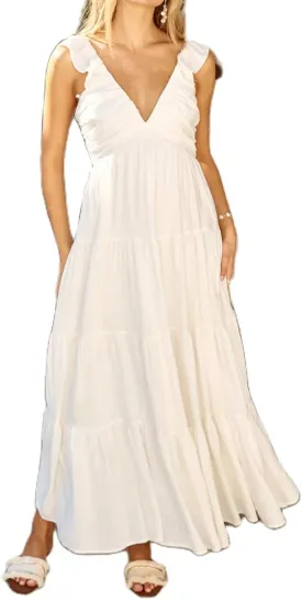 Womens Boho Floral Maxi Dress Y2K Cottage Spaghetti Strap Tiered Beach Vacation Dress Summer Long Flowy Sundress